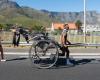 from Kenya to South Africa, a Japanese completes a 6,000 km trek pulling a rickshaw